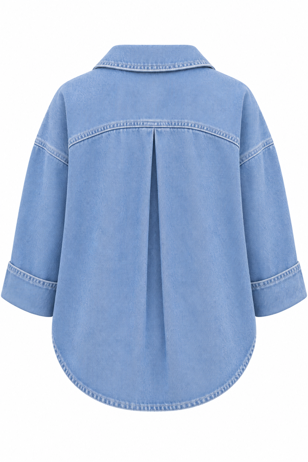 The Vale Pleated Cocoon Denim Jacket