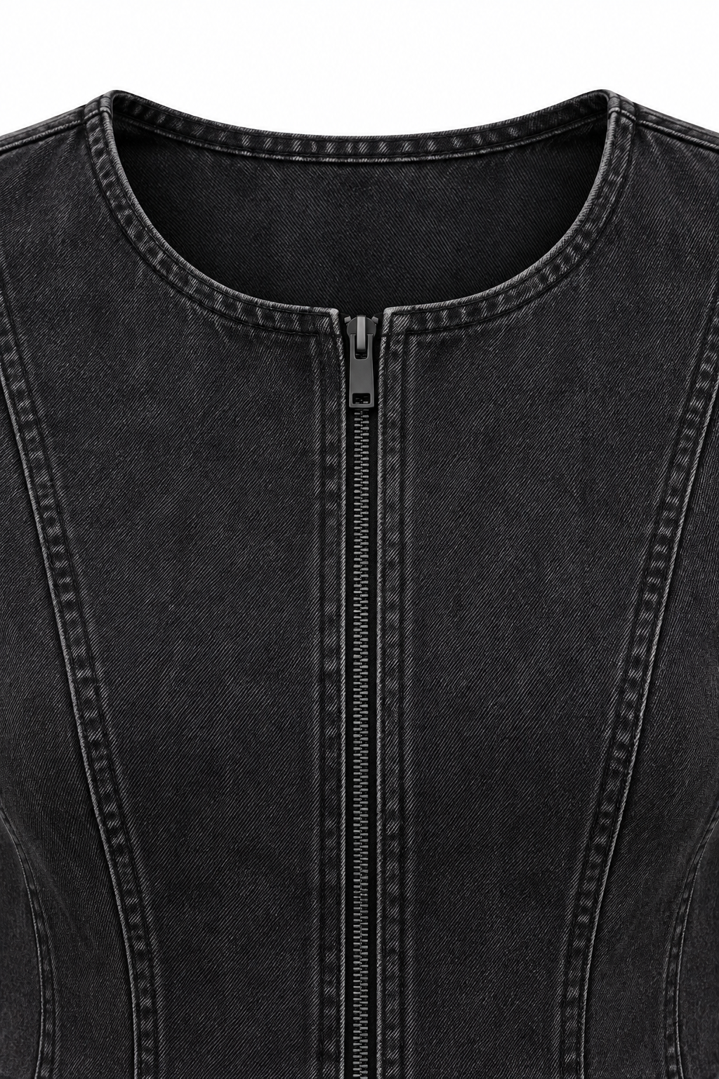 The Sloane Sculpted Peplum Denim Jacket