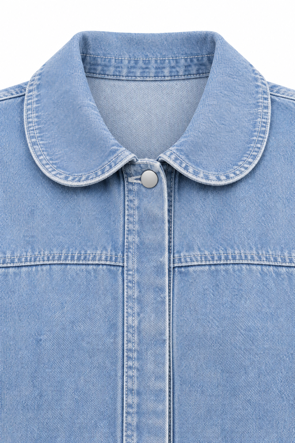 The Vale Pleated Cocoon Denim Jacket