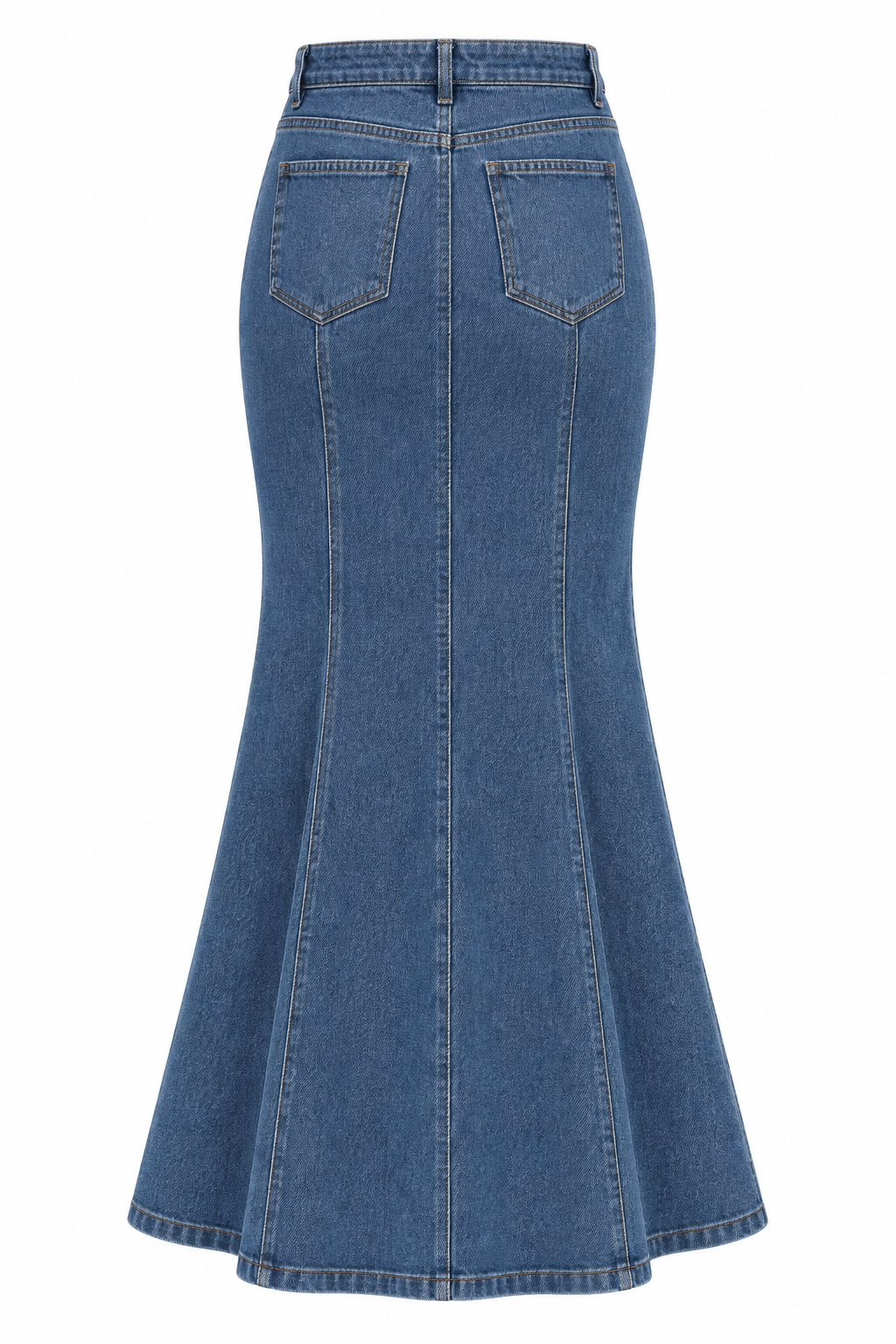 The Sloane Paneled Denim Maxi Skirt