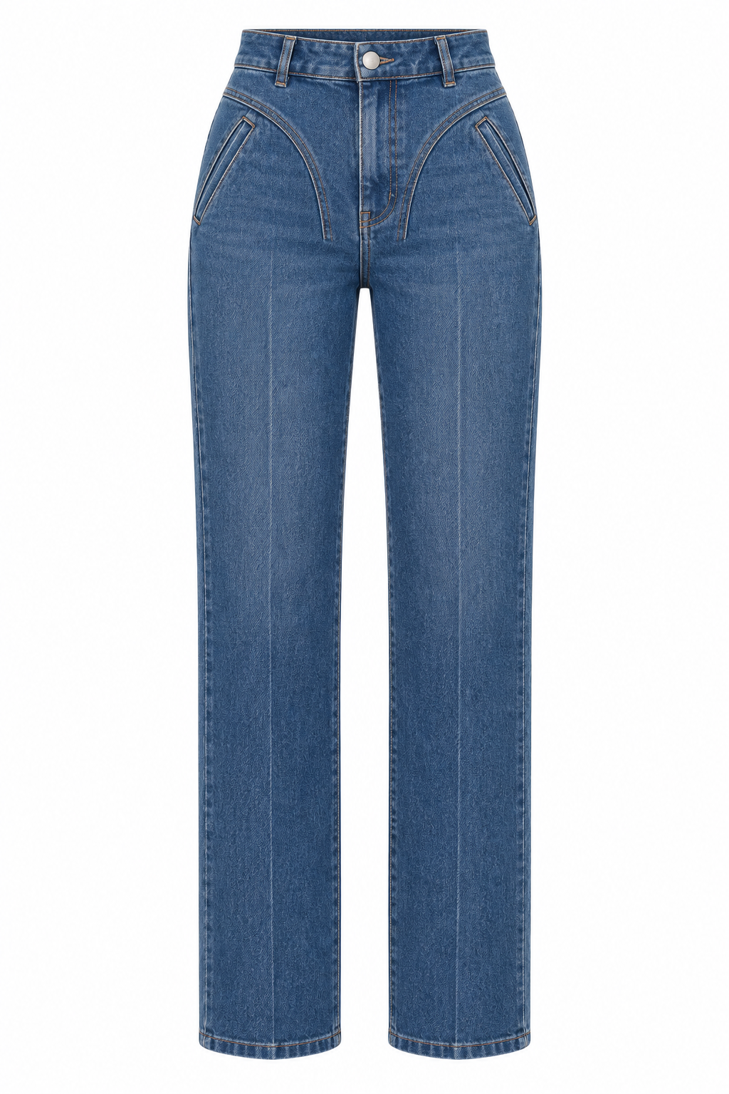 The Rowan Sculpted-Seam Straight-Leg Jean