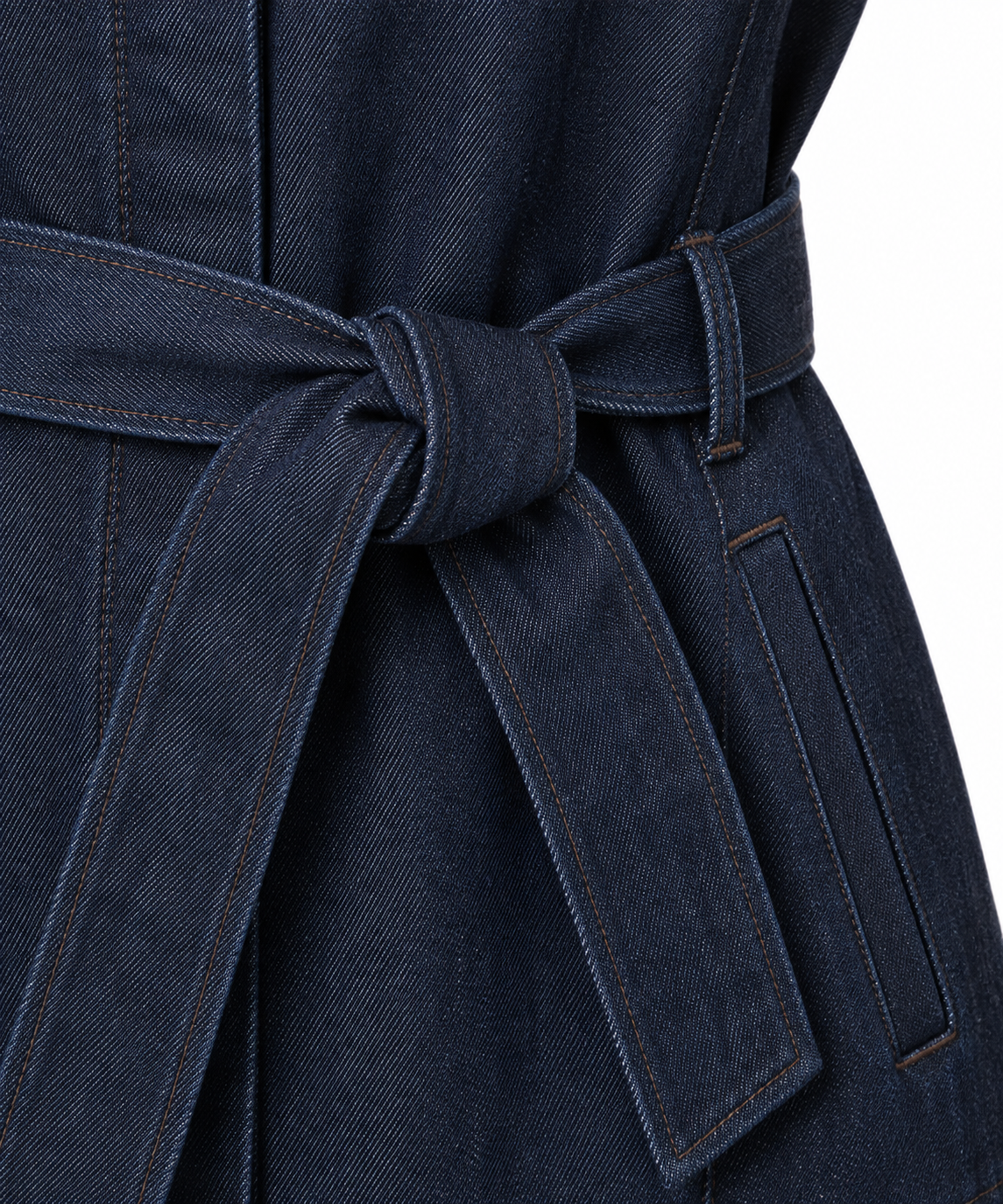 The Marlowe Belted Utility Denim Jacket