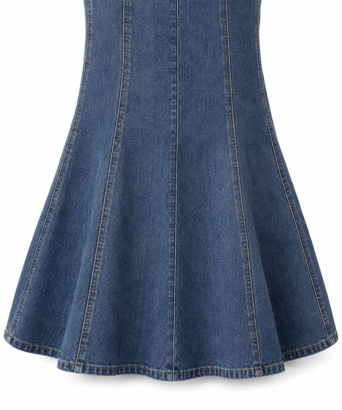 The Sloane Paneled Denim Maxi Skirt