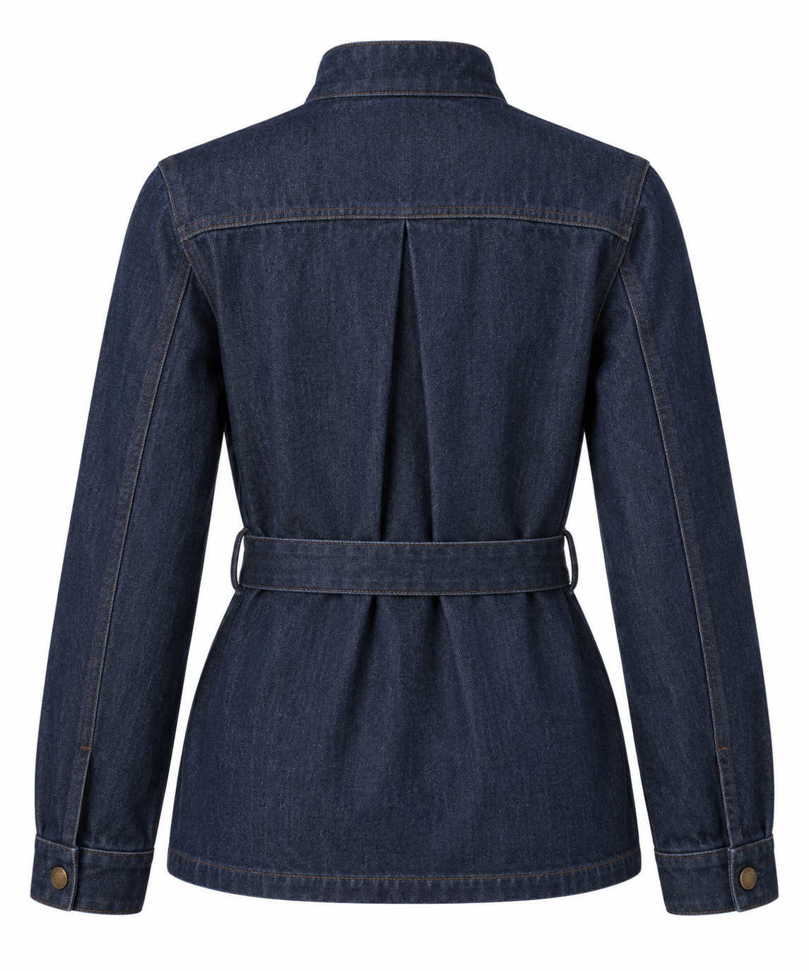 The Marlowe Belted Utility Denim Jacket