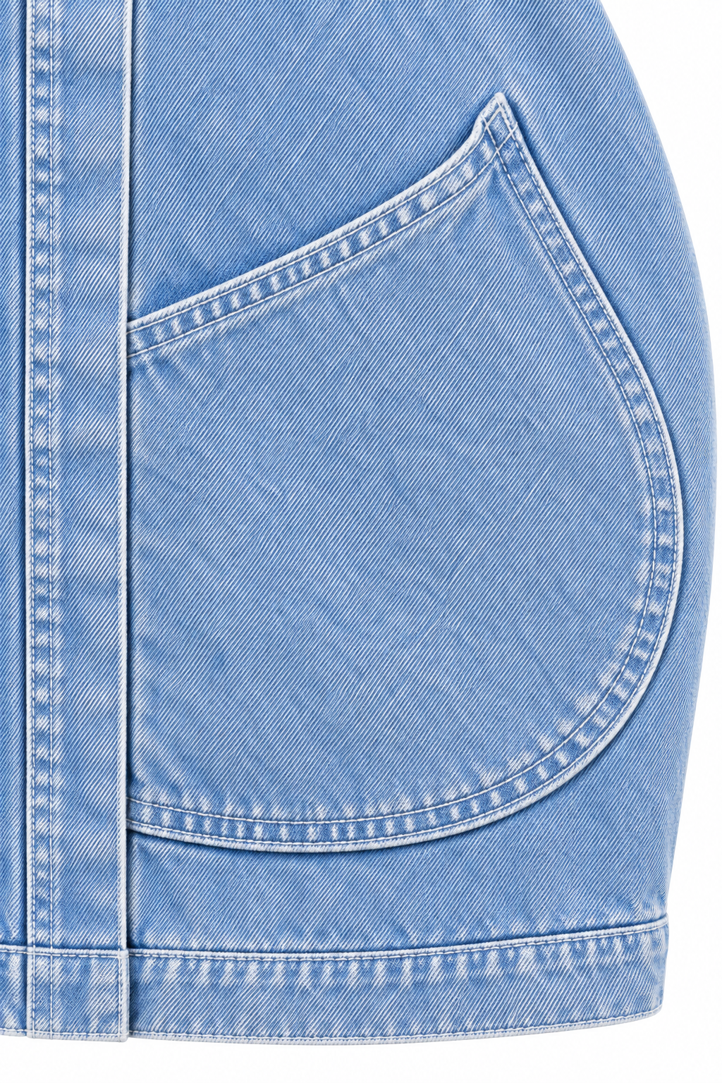 The Vale Pleated Cocoon Denim Jacket